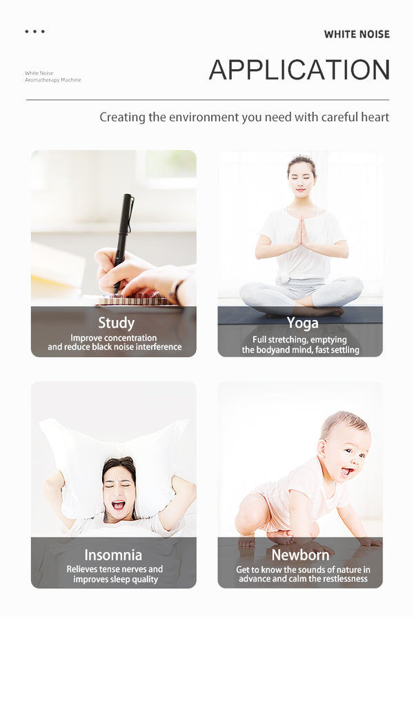 Ambient difuzor Blossom sa belim šumom i zvucima prirode-white noise