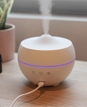 Beli Fiji difuzor Blossom sa LED osvetljenjem i aromatičnom maglicom