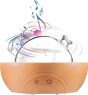 Difuzer „Infinity“ Blossom Aromatherapy – drvo i staklo, Bluetooth difuzer za eterična ulja