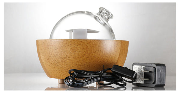 Difuzer „Infinity“ Blossom Aromatherapy – drvo i staklo, Bluetooth difuzer za eterična ulja