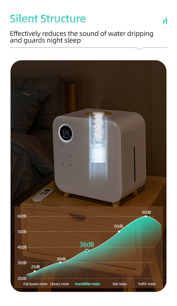 FRESCO Blossom ovlaživač vazduha – veliki ultrazvučni aroma ovlaživač sa daljinskim upravljačem-nocni-rezim-spavanje