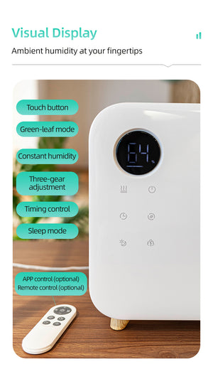 FRESCO Blossom ovlaživač sa LCD ekranom i daljinskom kontrolom vlažnosti-mod za spavanje