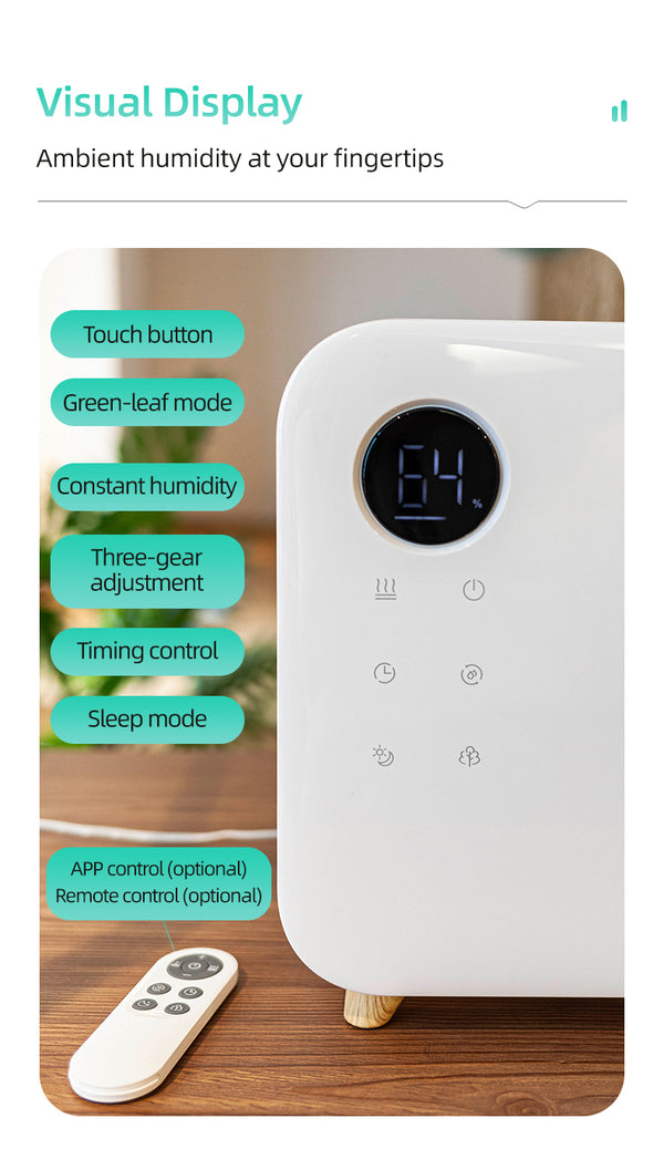 FRESCO Blossom ovlaživač sa LCD ekranom i daljinskom kontrolom vlažnosti-mod za spavanje