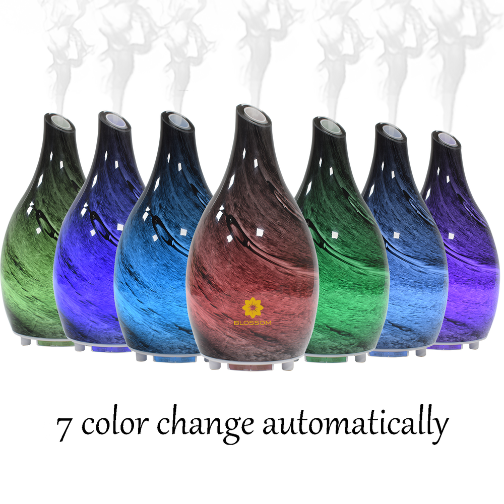 Sky aroma difuzor Blossom – ručno duvano staklo sa LED svetlom