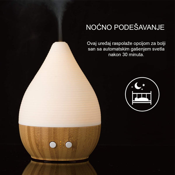 BEE HIVE keramički ultrazvučni difuzer Blossom – fina magla i ambijentalno toplo svetlo