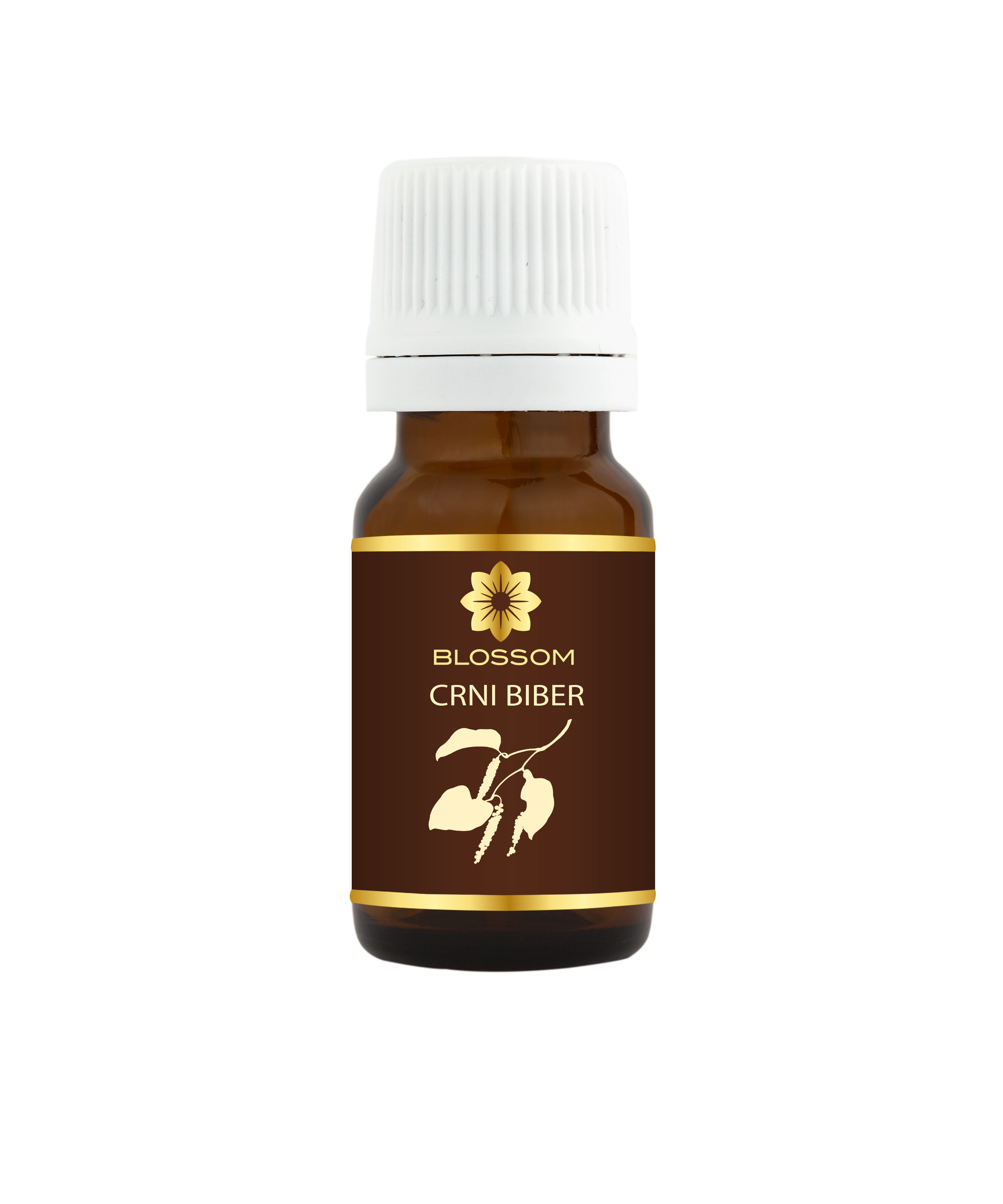 Blossom aromaterapija – eterično (esencijalno) ulje crnog bibera (Piper nigrum / Black Pepper essential oil), topla začinska aroma za energiju, cirkulaciju i fokus.