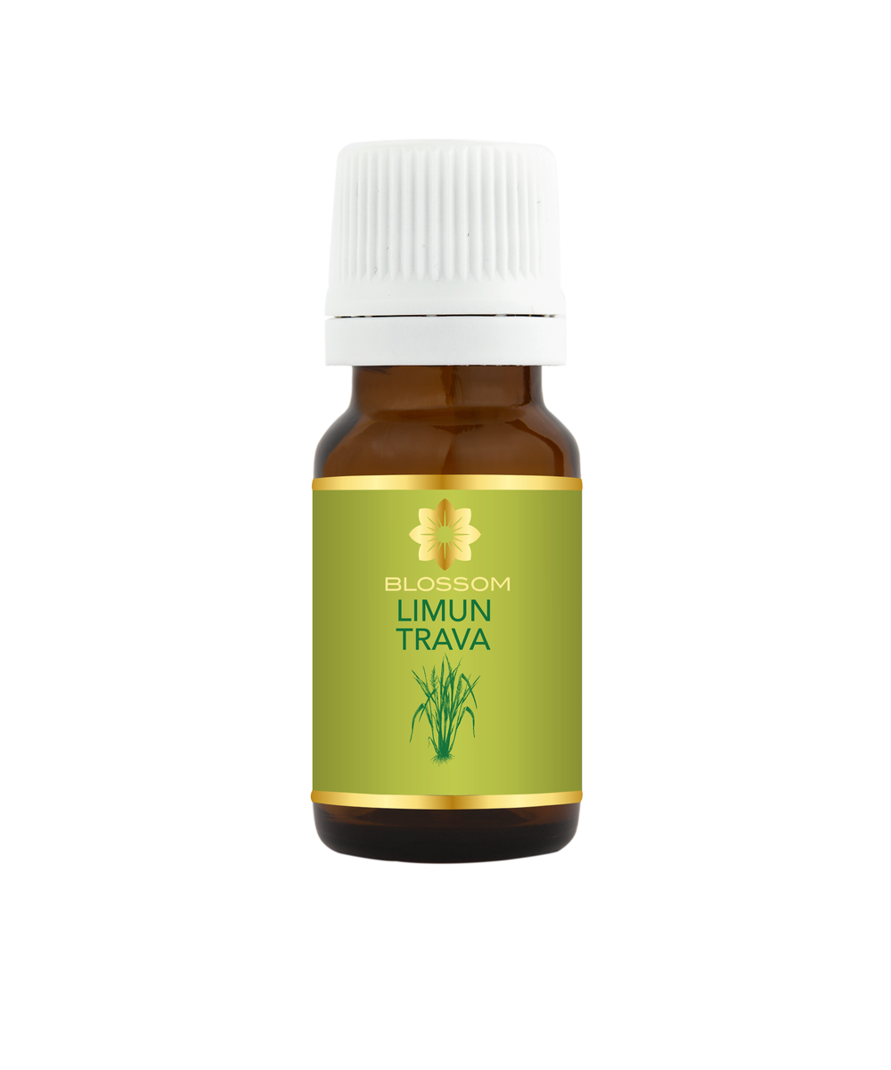 Blossom aromaterapija – eterično ulje limun trava (Cymbopogon Flexuosus / Lemongrass essential oil), citrusno-biljna aroma za energiju, fokus i osveženje prostora.