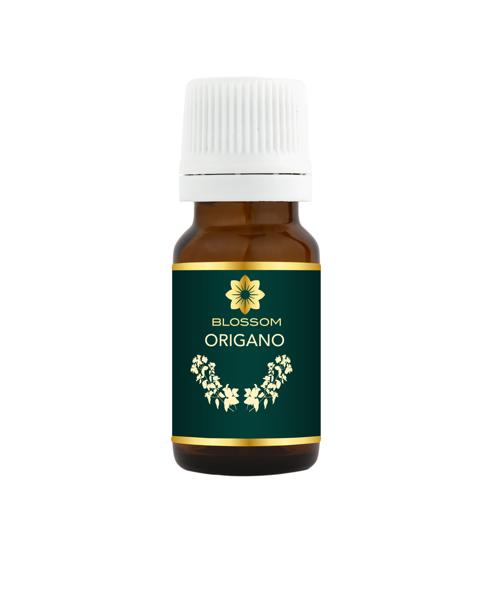 Blossom aromaterapija – eterično ulje origano (Origanum vulgare / Oregano essential oil), topla začinska aroma za snagu, fokus i čist, vitalan prostor.