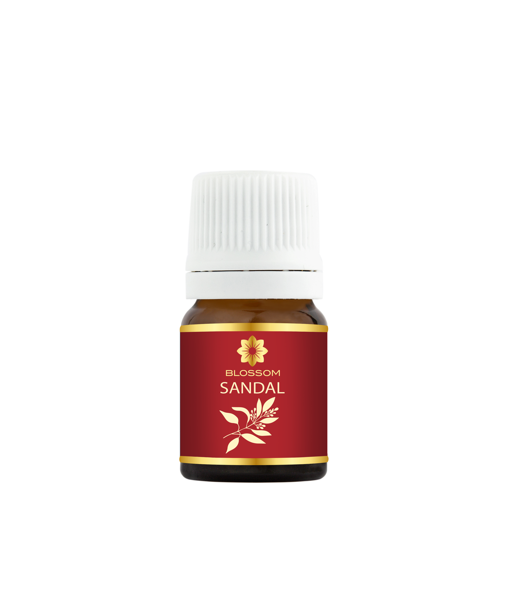 Blossom aromaterapija – eterično ulje sandala (Santalum album / Sandalwood essential oil), topla drvenasta aroma za meditaciju, regeneraciju kože i unutrašnji mir.