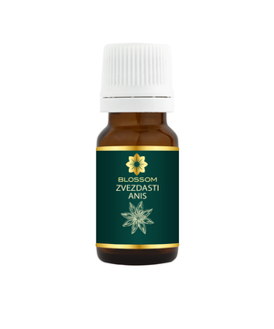 Blossom aromaterapija – eterično ulje zvezdasti anis (Illicium Verum / Star Anise essential oil), topla začinska aroma za disanje, harmoniju i emocionalni balans.