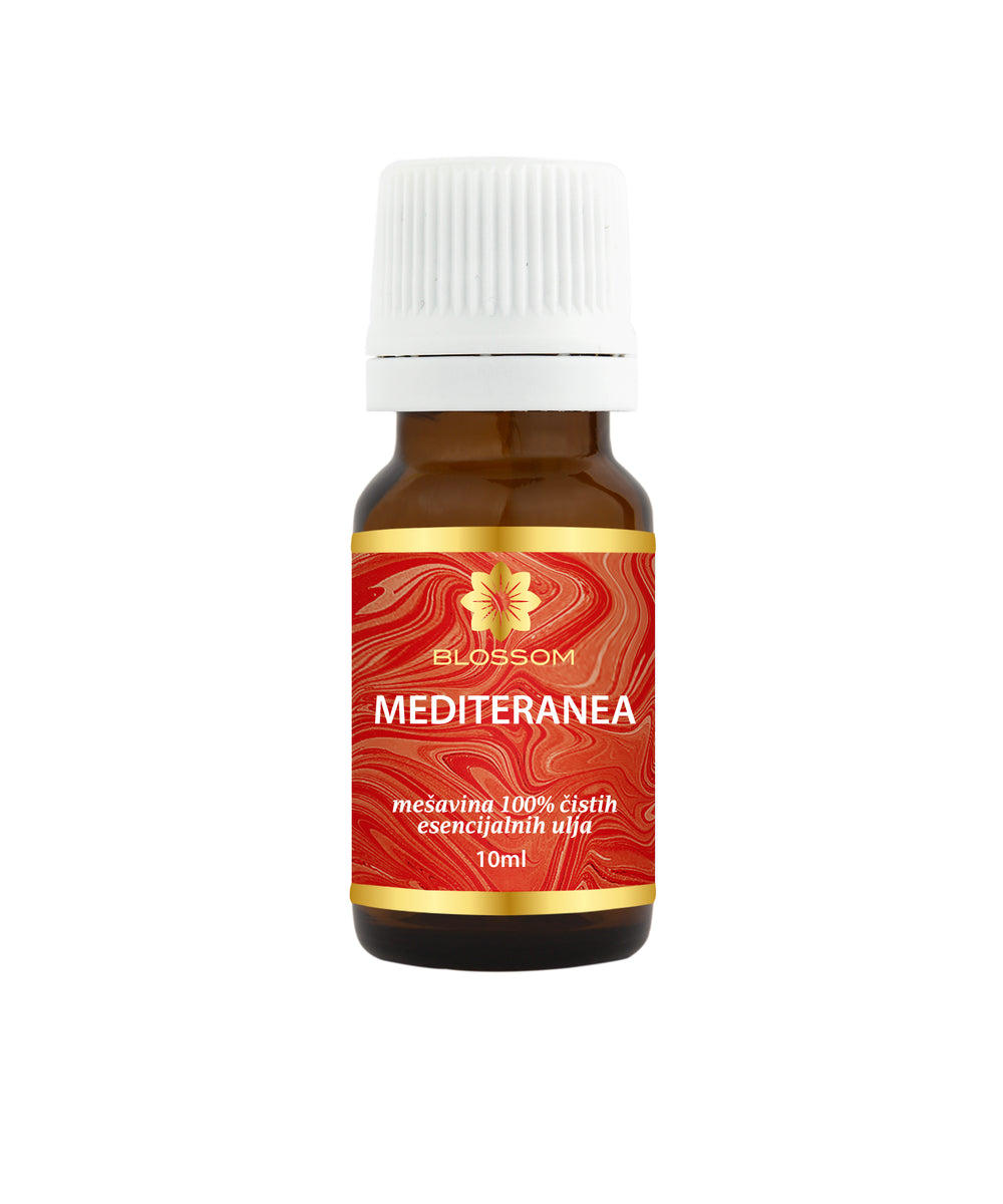 Blossom aromaterapija – mešavina eteričnih ulja Mediteranea, aroma citrusa i mente za energiju i osveženje.