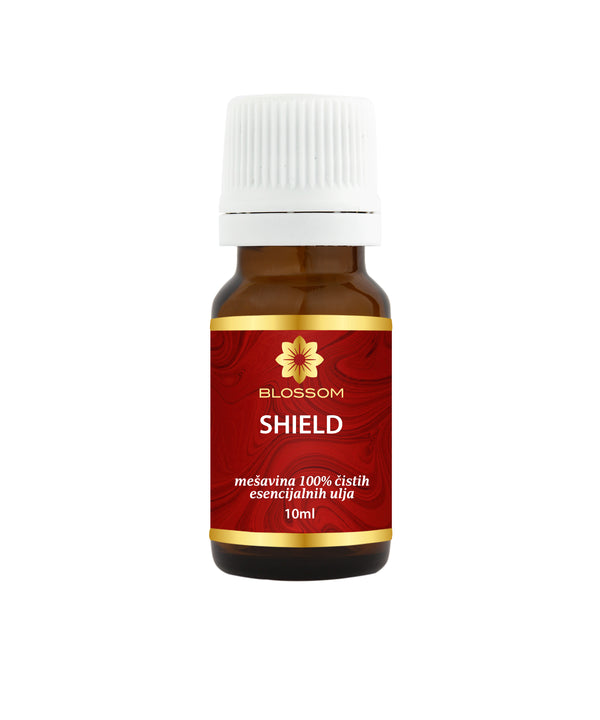 Blossom aromaterapija – mešavina eteričnih ulja Shield, aroma za sezonsku podršku, svež vazduh i osećaj zaštite.
