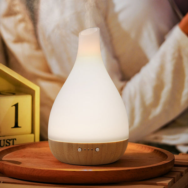 Difuzer FLAME – ručno duvano staklo i bambus sa efektom upaljene sveće