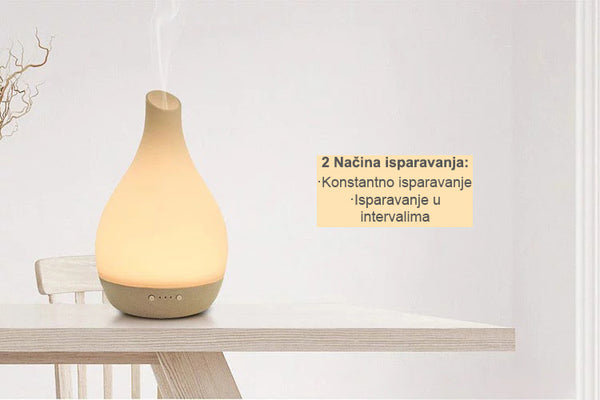 Difuzer FLAME – ručno duvano staklo i bambus sa efektom upaljene sveće